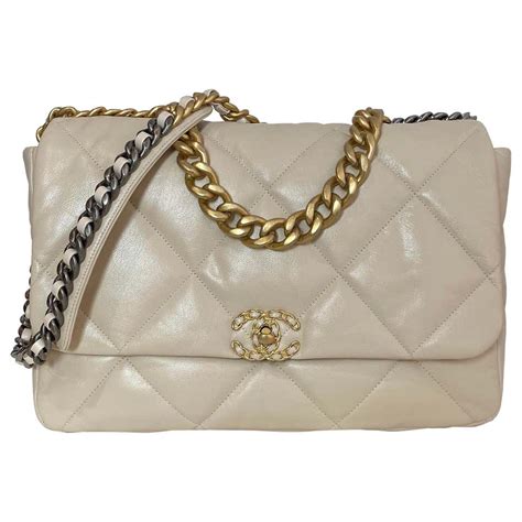 chanel 19 beige flap bag|Chanel 19 Flap Bag Review .